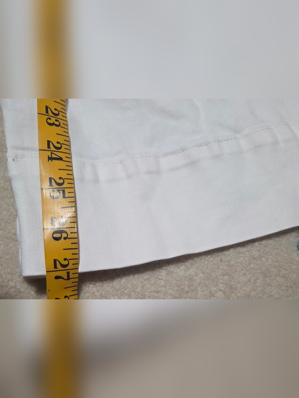 J Crew High Rise Wide Leg Denim Trouser White Size 32 Petite - Picture 9 of 10